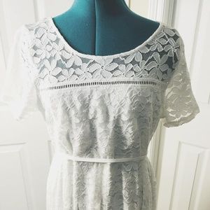 Jessica Simpson Maternity White Lace Dress